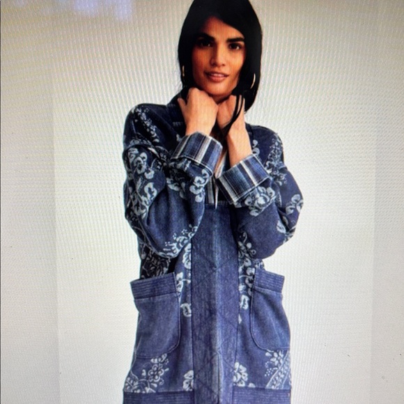 ❄️Pilcro Blue Patterned Sweater Sz L/XL - Picture 3 of 16